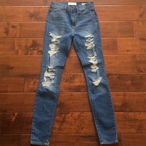 Pacsun distressed medium/dark wash jegging